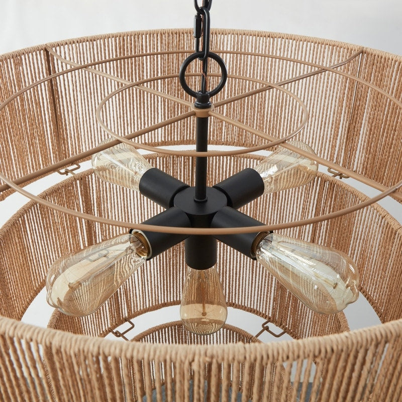 Suspension bohème KAWOTI largeur 26, 5 lumières, 4 niveaux