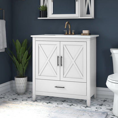 Meuble-lavabo Key West 32 W avec lavabo par Bush Furniture