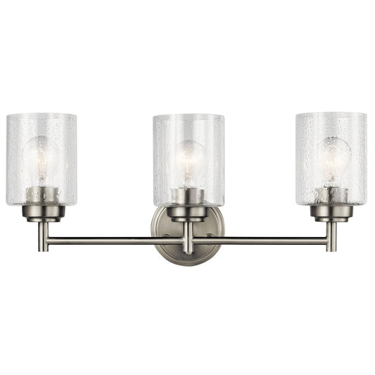 Luminaire de salle de bain Winslow à 3 lumières en nickel brossé de Kichler Lighting