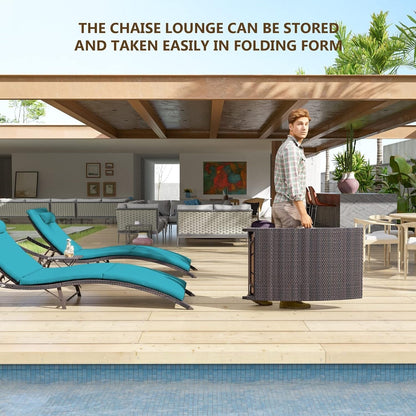 Ensemble de chaises longues d'extérieur 3 pièces Kullavik