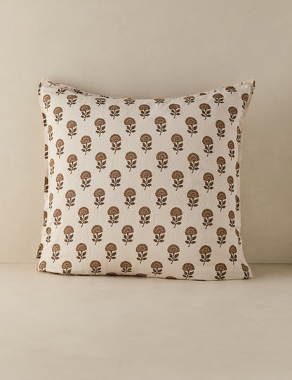 Housse de coussin en lin et coton Langford