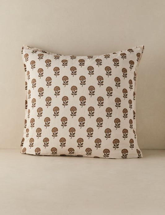 Housse de coussin en lin et coton Langford