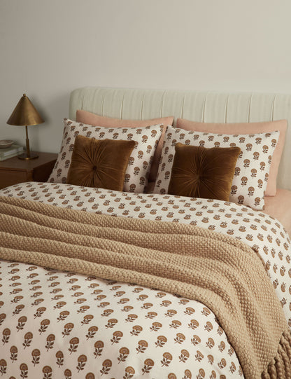 Housse de coussin en lin et coton Langford