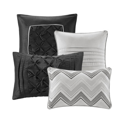 Madison Park Essentials Loretta 24 pièces dans un sac avec panneaux de fenêtre et ensemble de draps