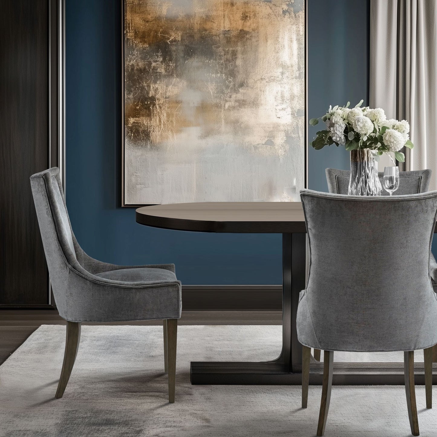 Chaises de salle à manger rembourrées Madison Park Signature Ultra avec pieds en bois (lot de 2) - N/A