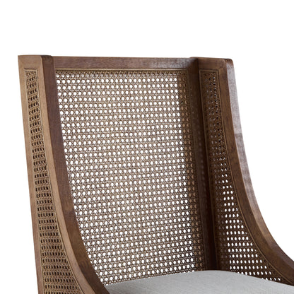 Chaises de salle à manger rembourrées en rotin et bois Maurers (lot de 2) par Christopher Knight Home