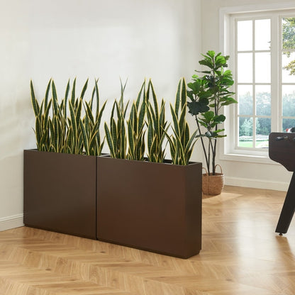 Jardinière métallique robuste pour plantes d'extérieur, 96 x 25 x 76 cm (L x l x H) - 96 x 76 x 25 cm (l x l x H)