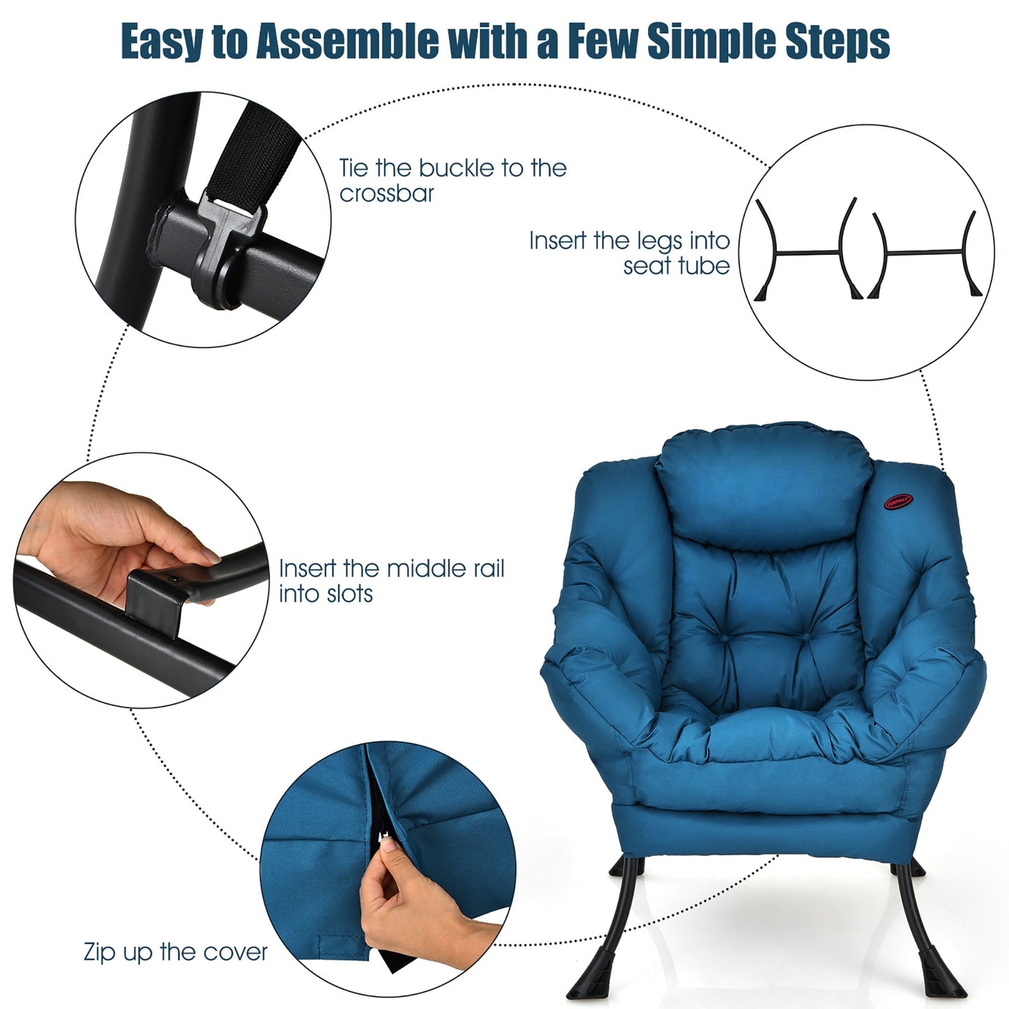 Fauteuil d'appoint moderne pour salon, canapé simple