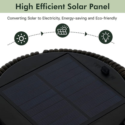 Lot de 2 lampes solaires d'extérieur en osier, résistantes aux intempéries, idéales pour terrasse, porche, cour ou jardin.