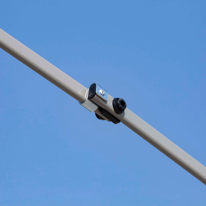 Outsunny 12' x 12' Pop Up Canopy Sun Shade Tente instantanée pliable avec filet latéral en maille, hauteur réglable sur 3 niveaux