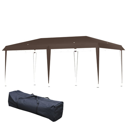 Auvent pop-up robuste Outsunny avec cadre robuste, toit anti-UV et sac de transport pour terrasse, jardin, plage et arrière-cour