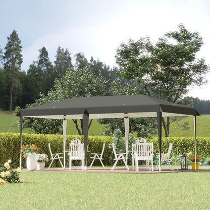 Auvent pop-up robuste Outsunny avec cadre robuste, toit anti-UV et sac de transport pour terrasse, jardin, plage et arrière-cour