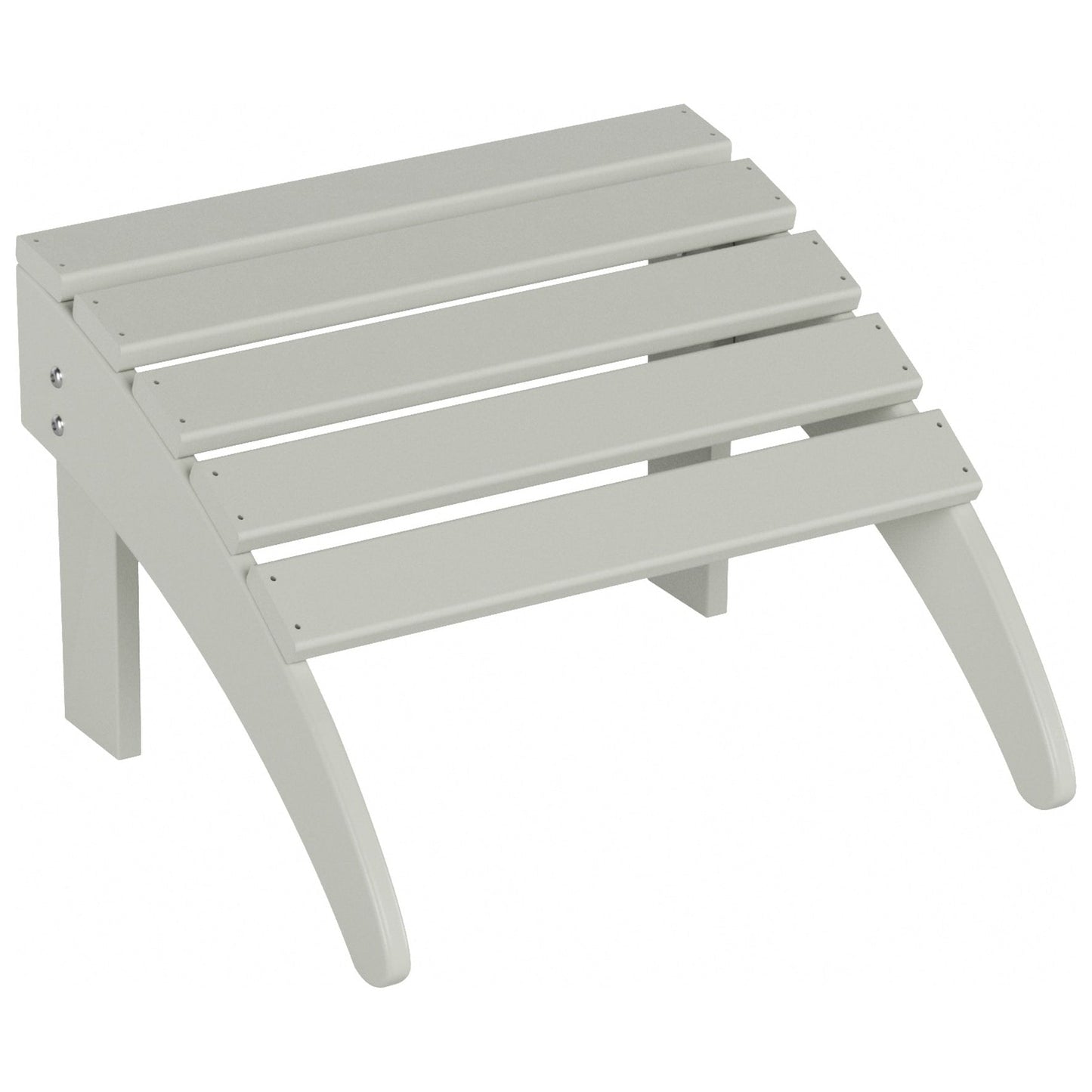 Chaise Adirondack pliable Polytrends Laguna en PEHD pour terrasse extérieure toutes saisons avec pouf (ensemble 2 pièces)