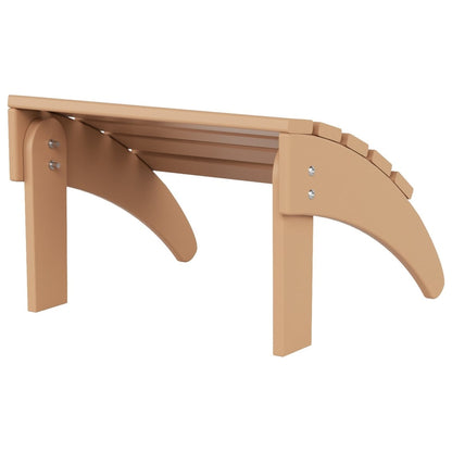 Chaise Adirondack pliable Polytrends Laguna en PEHD pour terrasse extérieure toutes saisons avec pouf (ensemble 2 pièces)