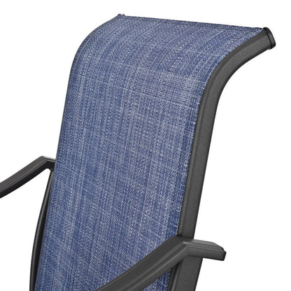 Chaise de bar pivotante à dossier haut en métal pour patio Festival (lot de 2)