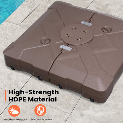 Base de parasol déporté Pellebant de 220 lb avec roulettes - N/A