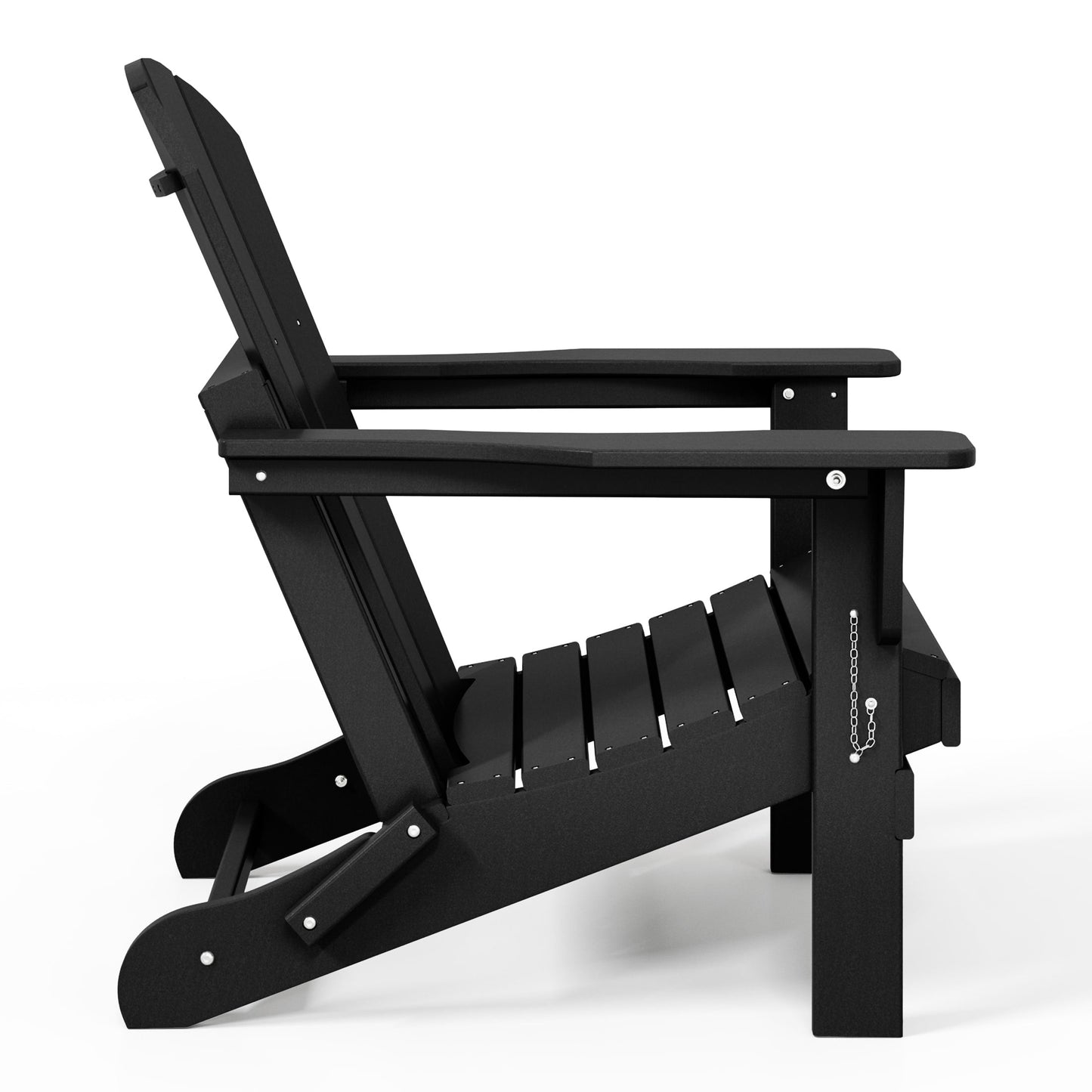 Chaise pliante Adirondack Polytrends Laguna résistante à la décoloration et aux intempéries pour patio extérieur