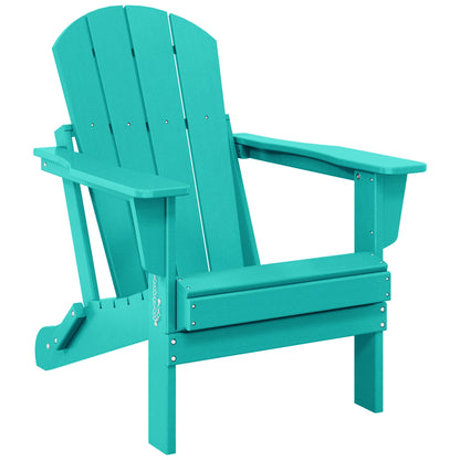 Chaise pliante Adirondack Polytrends Laguna résistante à la décoloration et aux intempéries pour patio extérieur