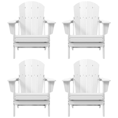 Chaises pliantes Adirondack Polytrends Laguna résistantes aux intempéries (lot de 4)