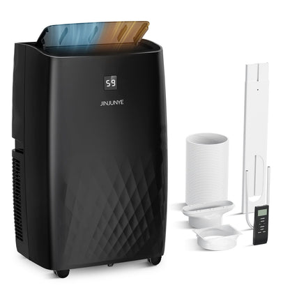 Climatiseur portatif avec chauffage – 12 000 BTU de refroidissement et 10 000 BTU de chauffage pour pièces jusqu'à 700 pi²