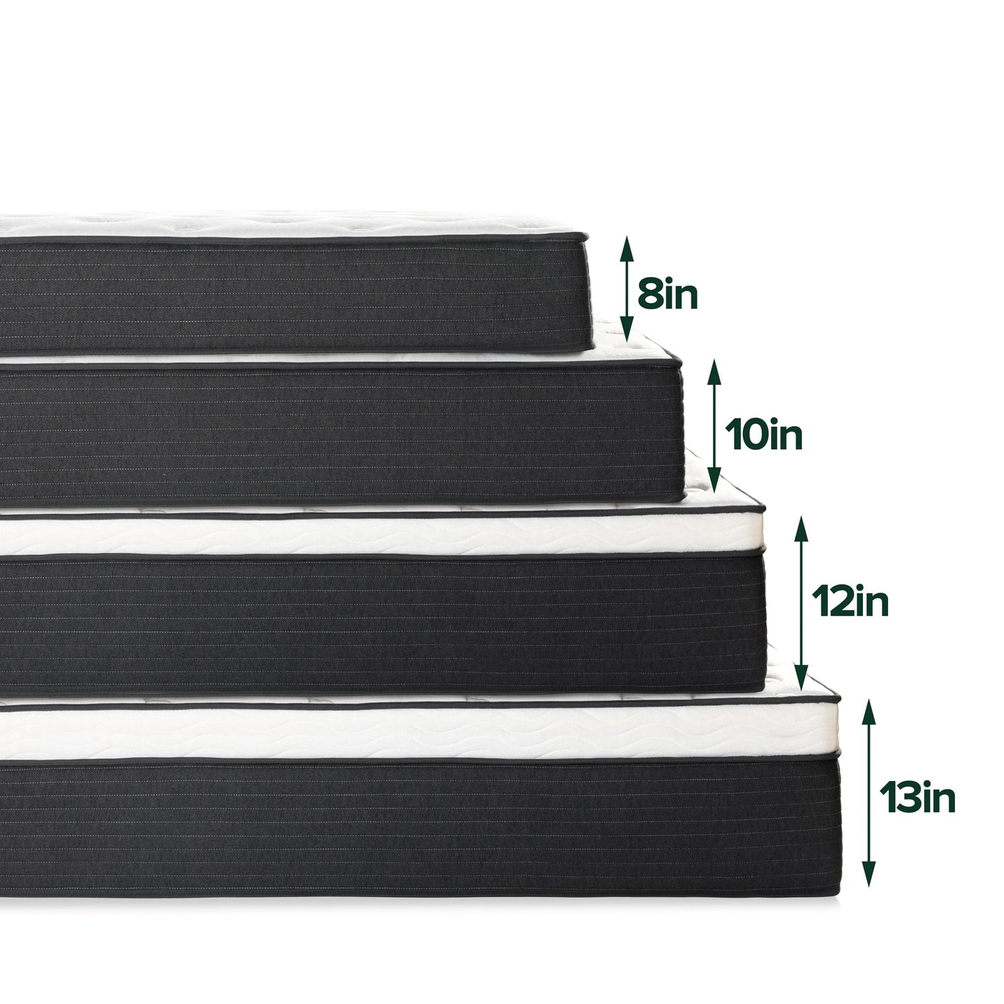 Matelas hybride à ressorts ensachés Priage by ZINUS Comfort Essential de 8 pouces