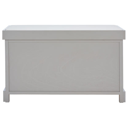 Banc de rangement tressé marron Euphemia de SAFAVIEH - 33,5 x 16,1 x 19,9 - 34 L x 16 P x 20 H