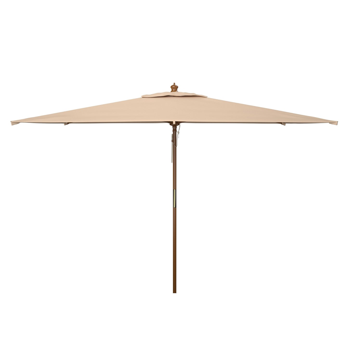 Parasol de marché à poulie en bois SAFAVIEH Outdoor Glauca de 11 pieds
