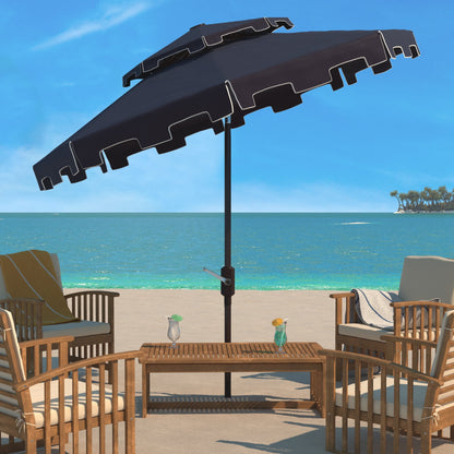Parasol de marché double SAFAVIEH Outdoor Livia 9 pieds, base non incluse