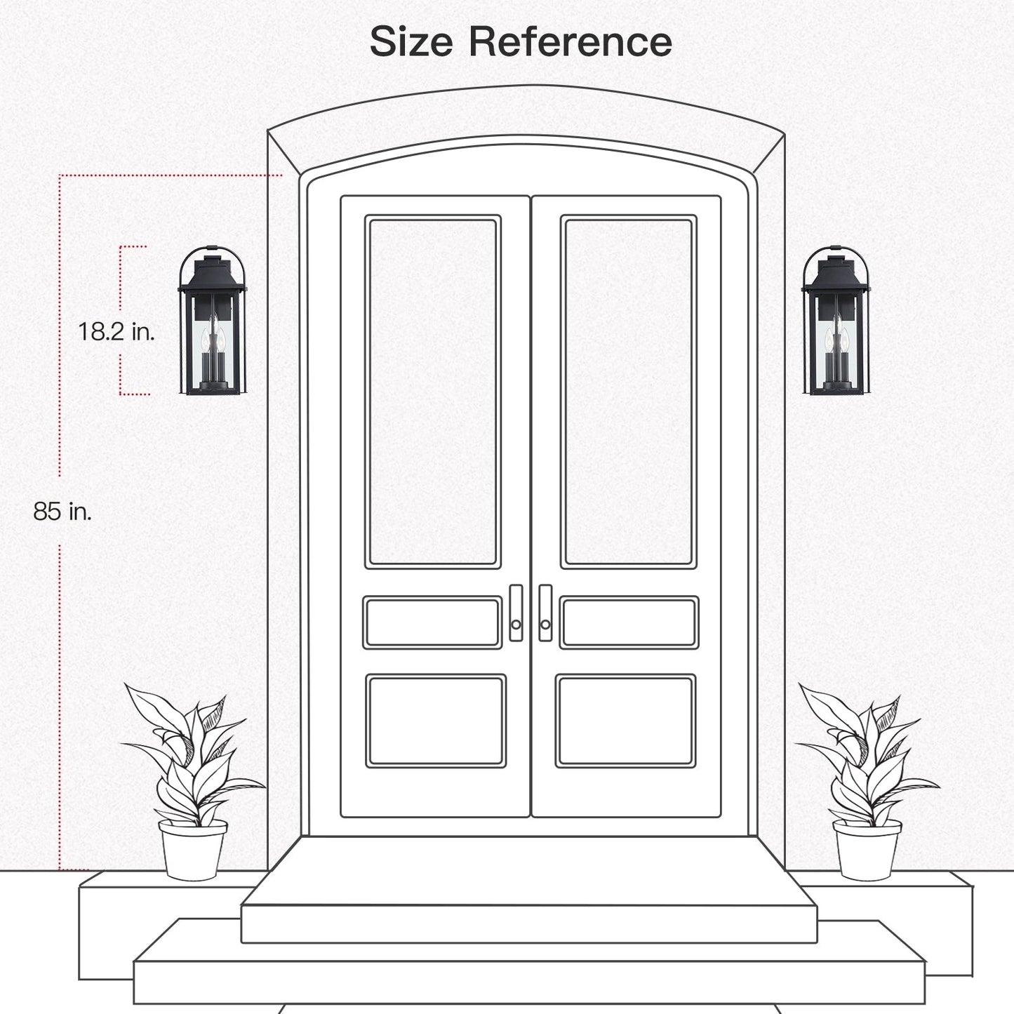 Applique murale d'extérieur Brits Black