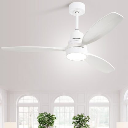 Ventilateur de plafond d'intérieur en bois Sofucor 52 avec télécommande et éclairage intégré en option