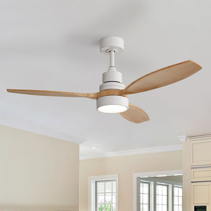Ventilateur de plafond d'intérieur en bois Sofucor 52 avec télécommande et éclairage intégré en option