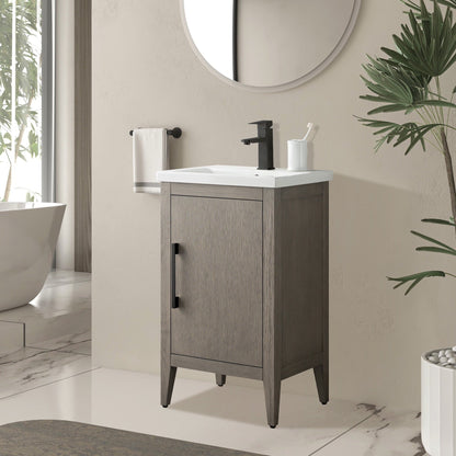 Meuble-lavabo simple Vanity Art 20, 24 ou 30 avec dessus en céramique