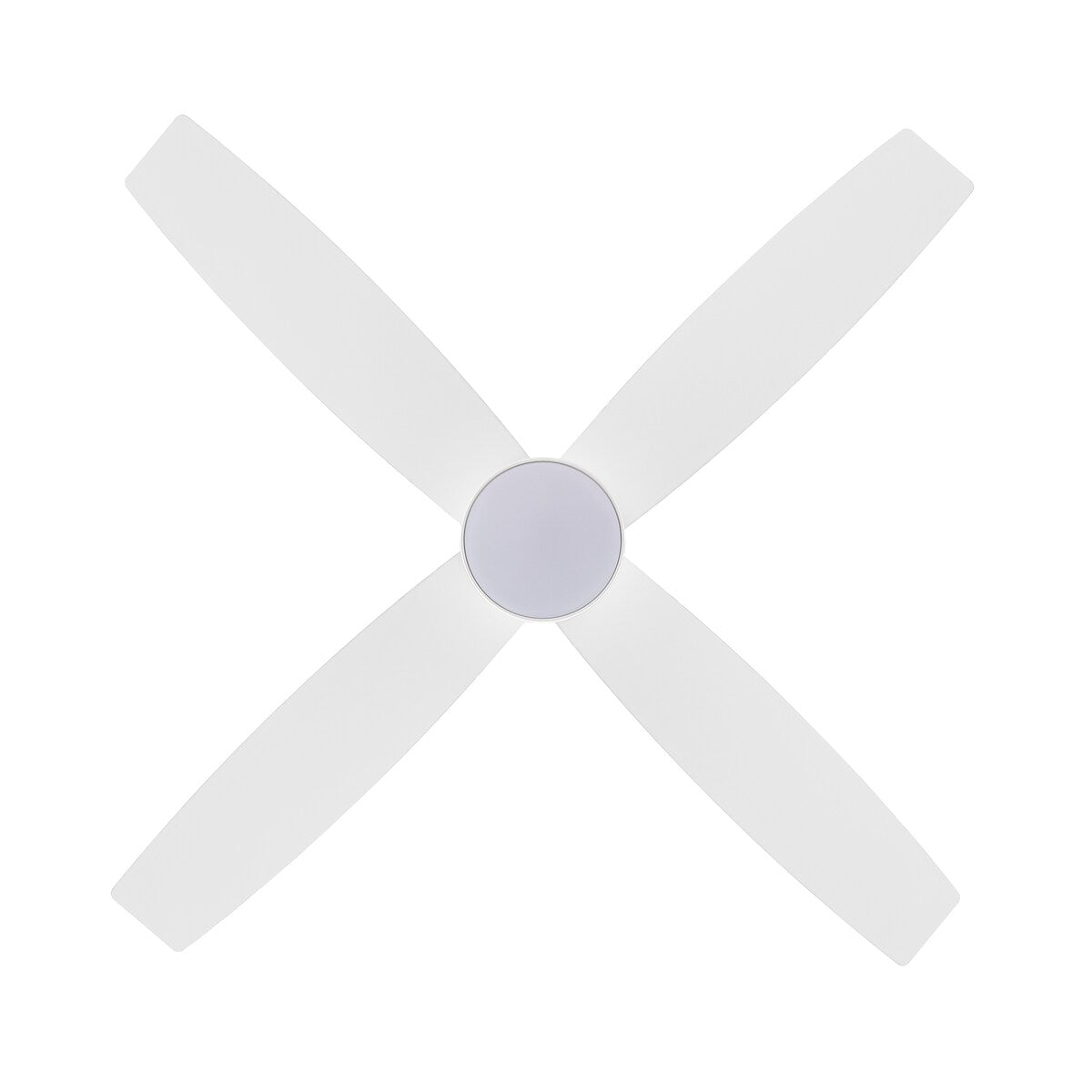 Ventilateur de plafond encastré WINGBO 44/52 pouces avec éclairage et télécommande, 4 pales réversibles