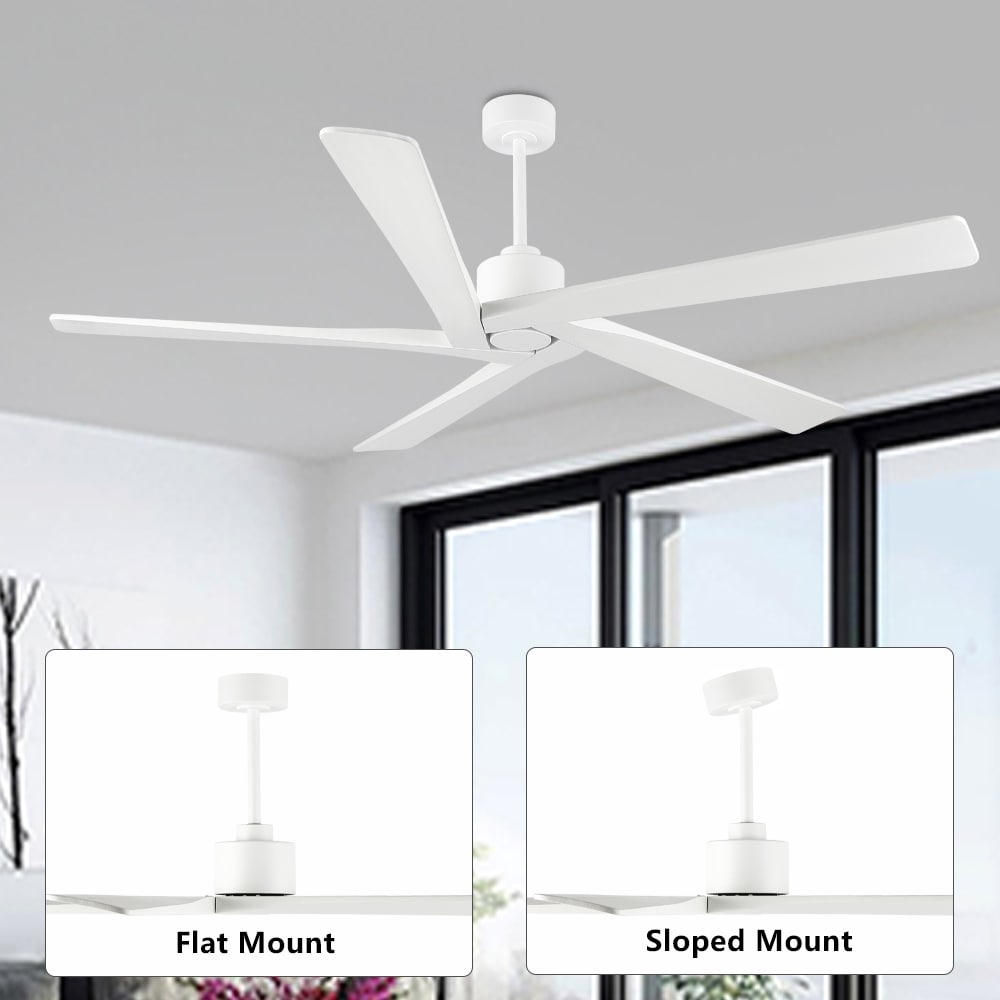 Ventilateur de plafond d'intérieur WINGBO 54 pouces avec moteur à courant continu sans éclairage - N/A