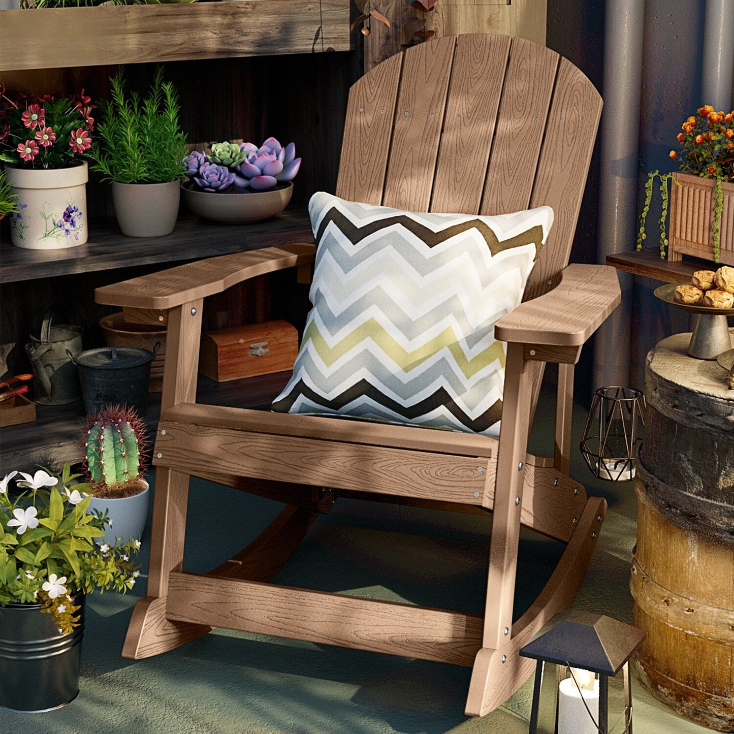 Chaise à bascule d'extérieur toutes saisons WINSOON, lot de 2