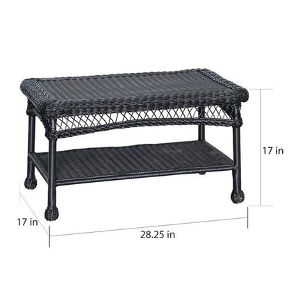 Ensemble de conversation 4 pièces pour patio en osier