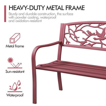 Banc de jardin Yaheetech en métal pour l'extérieur - N/A