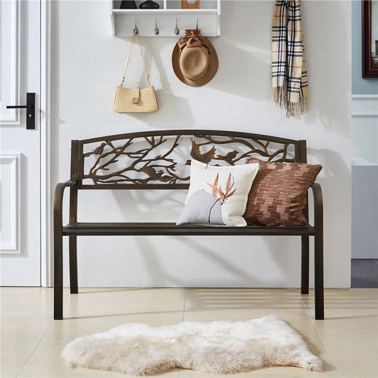 Banc de jardin Yaheetech en métal pour l'extérieur - N/A