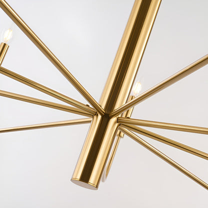 Lustre chandelier minimaliste à 15 lumières, 2 niveaux, design ancien - 48